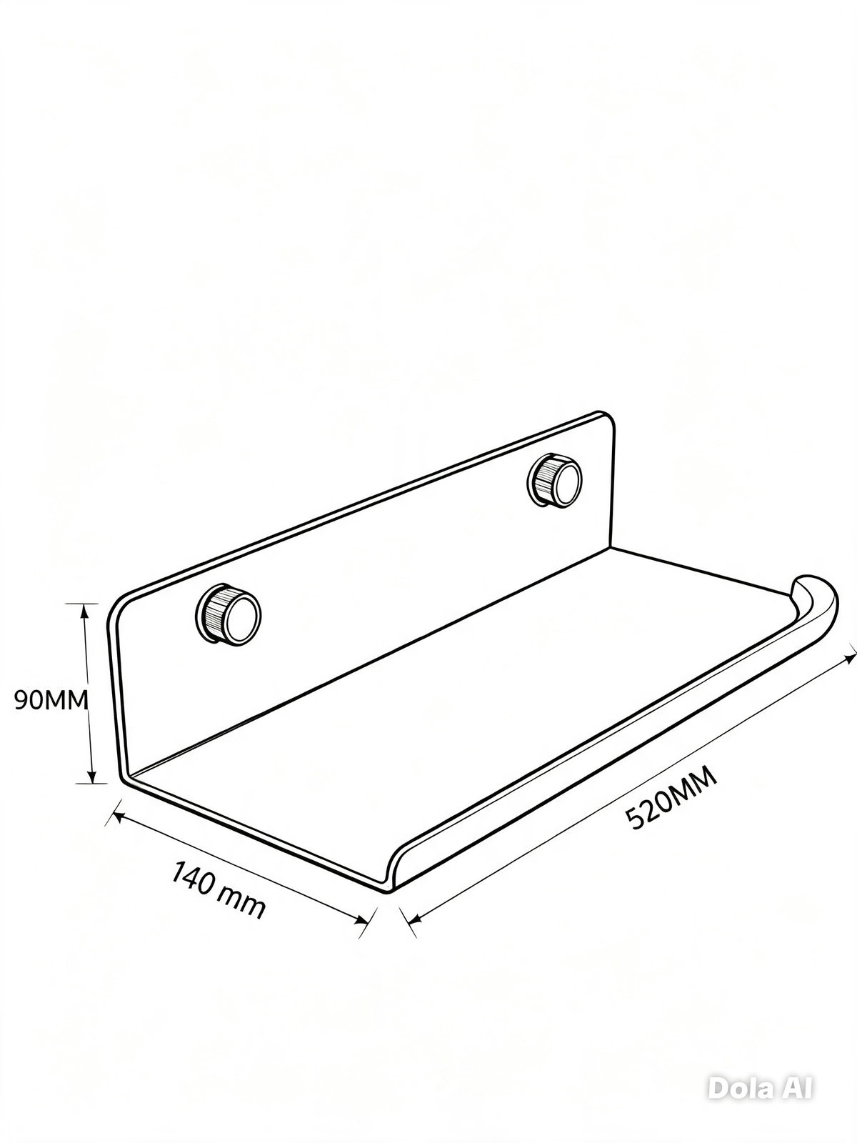 Acoustic Panel Black Shelf