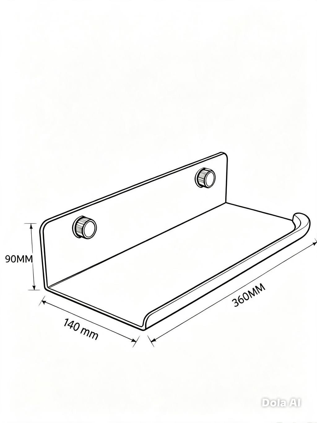 Acoustic Panel Black Shelf
