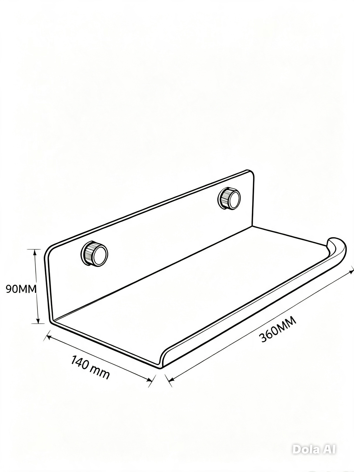 Acoustic Panel Black Shelf