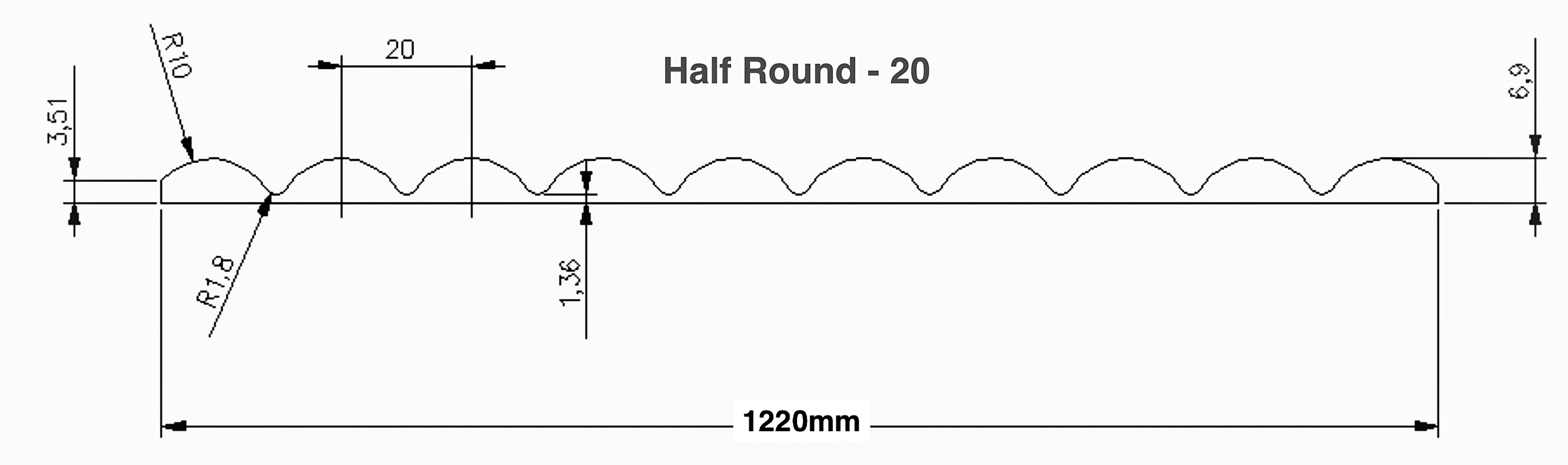 Bending Panel: HALF ROUND-20