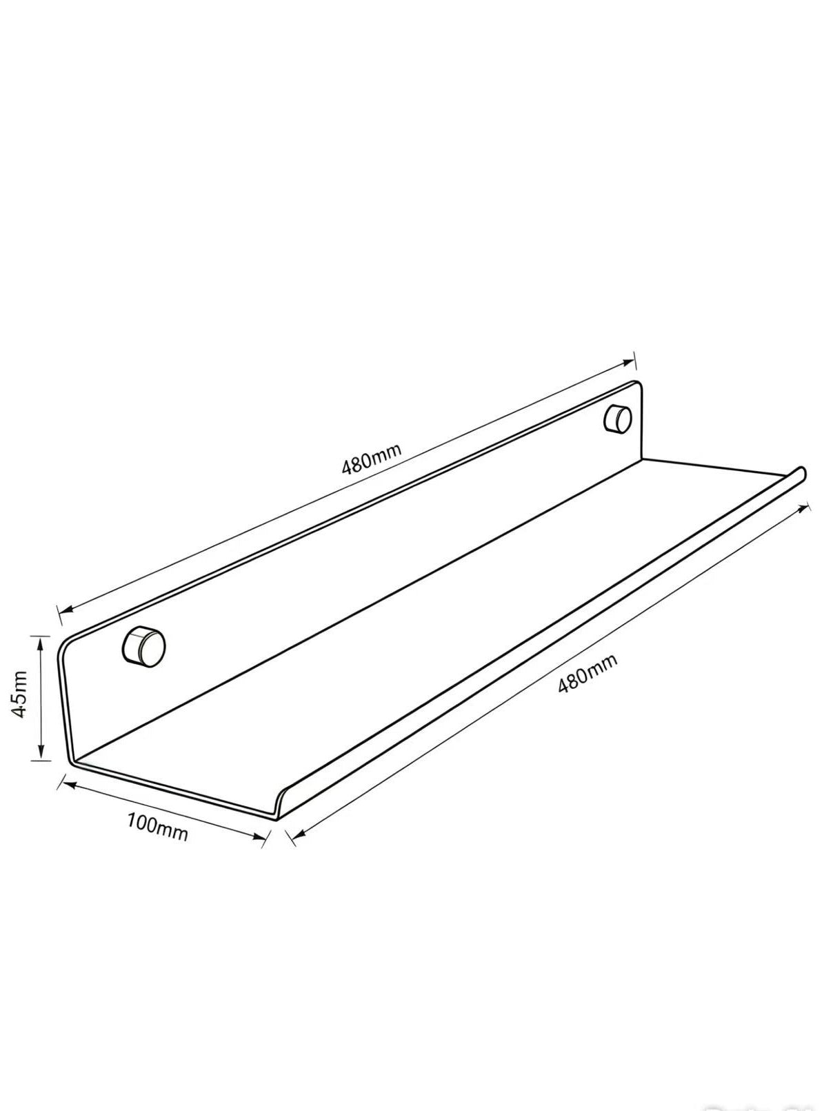 Black acoustic panel shelf