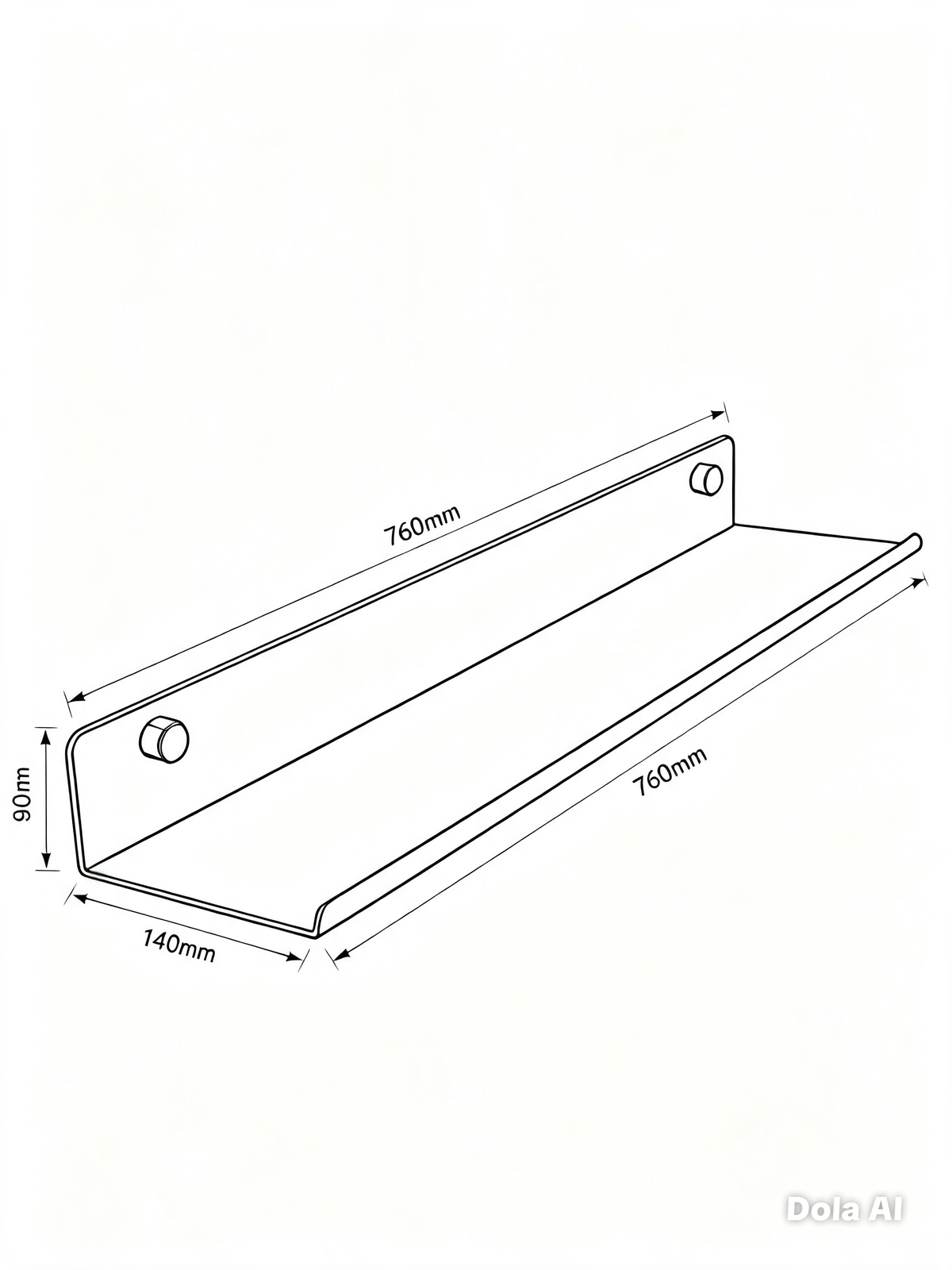 Acoustic Panel Black Shelf